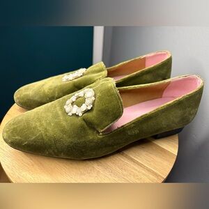 Momoc Vegan Green Flats ~ Size 40